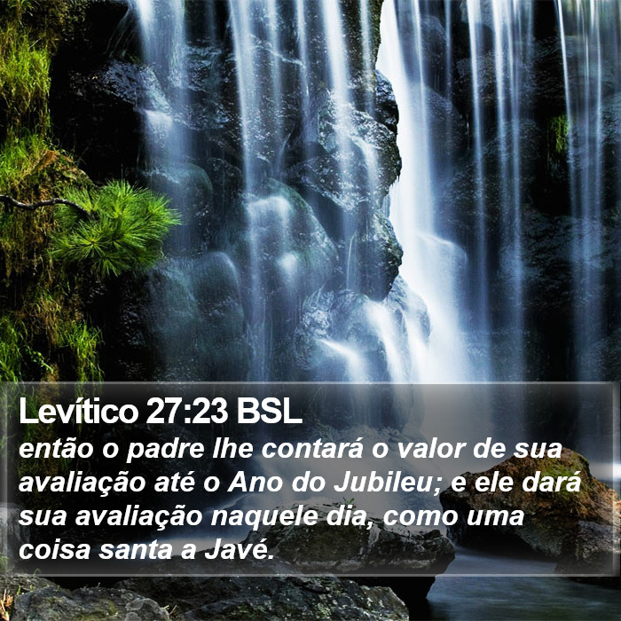 Levítico 27:23 BSL Bible Study