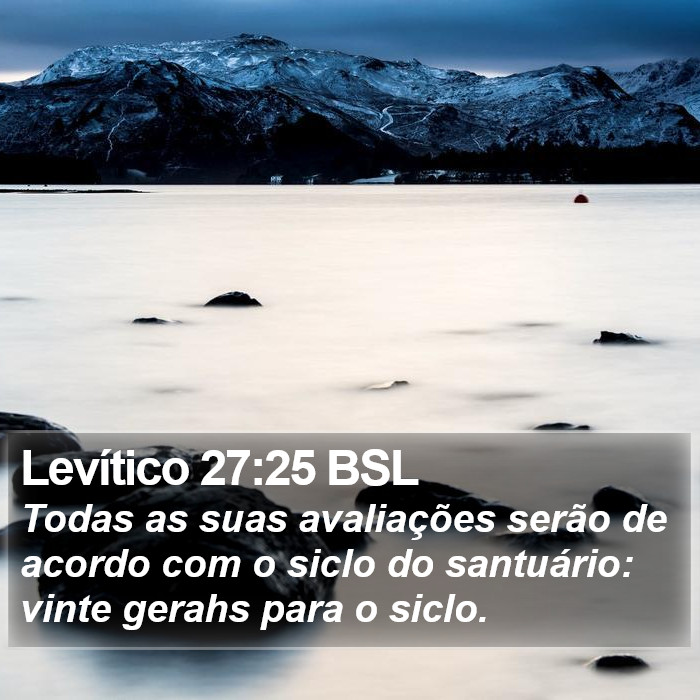 Levítico 27:25 BSL Bible Study