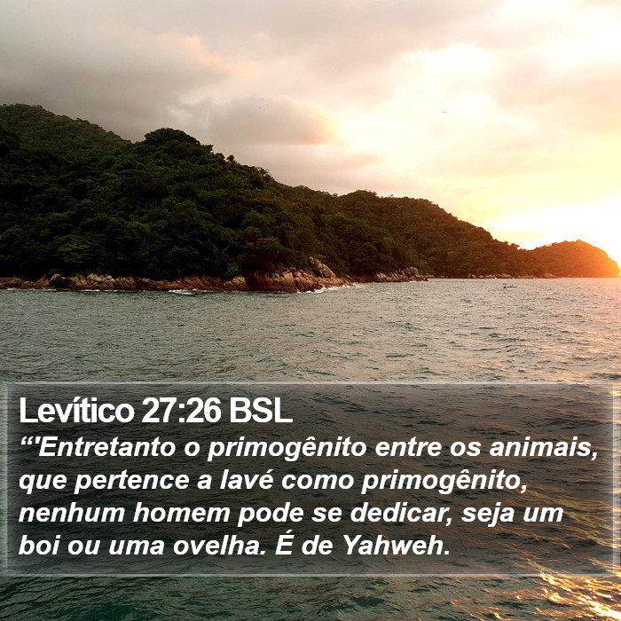 Levítico 27:26 BSL Bible Study