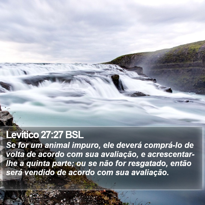 Levítico 27:27 BSL Bible Study