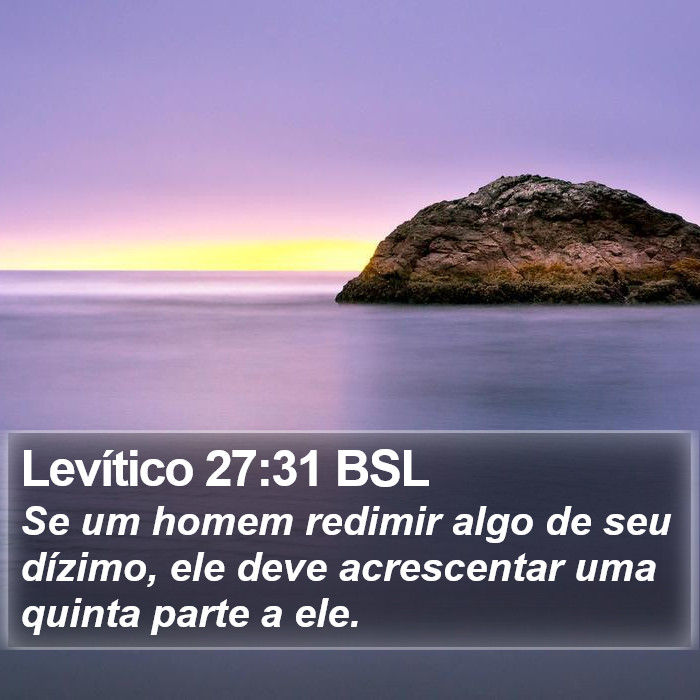 Levítico 27:31 BSL Bible Study