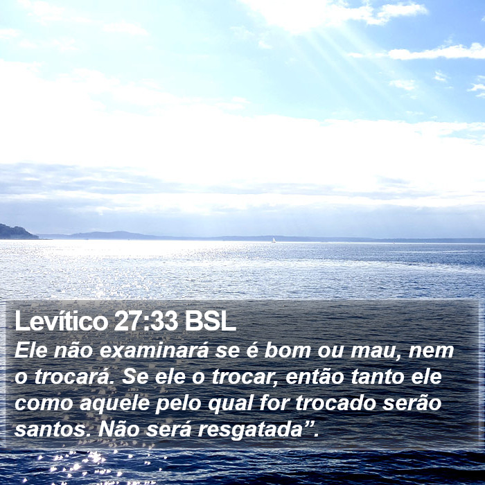 Levítico 27:33 BSL Bible Study