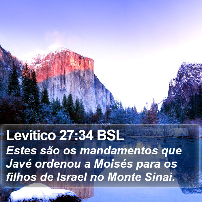 Levítico 27:34 BSL Bible Study