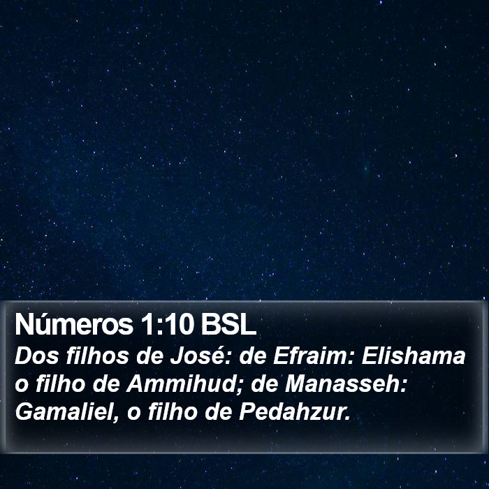 Números 1:10 BSL Bible Study