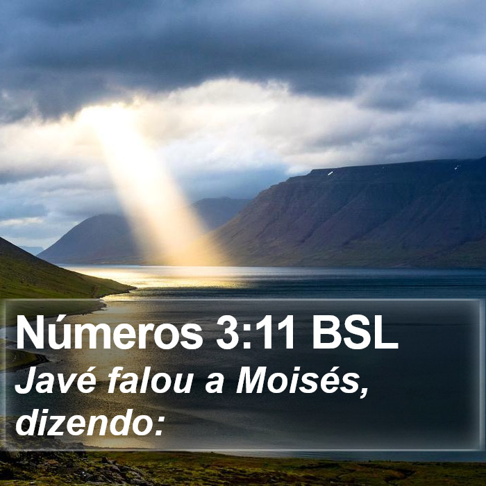 Números 3:11 BSL Bible Study
