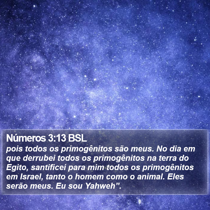 Números 3:13 BSL Bible Study