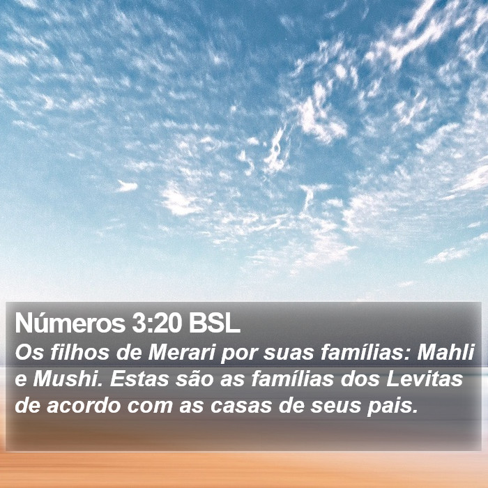 Números 3:20 BSL Bible Study