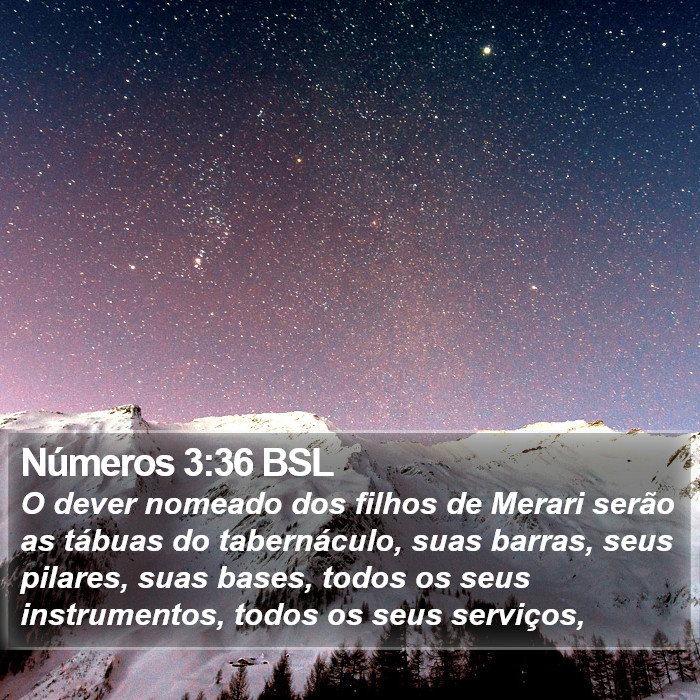 Números 3:36 BSL Bible Study