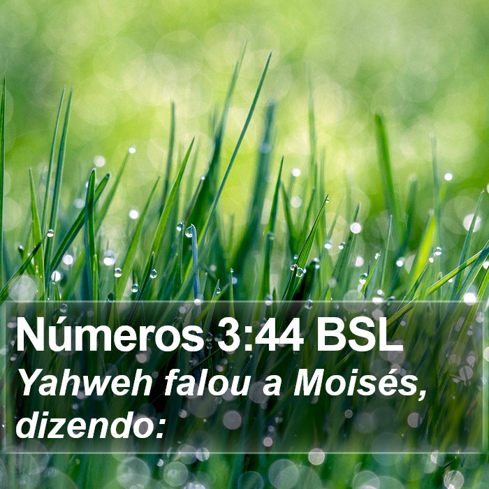 Números 3:44 BSL Bible Study