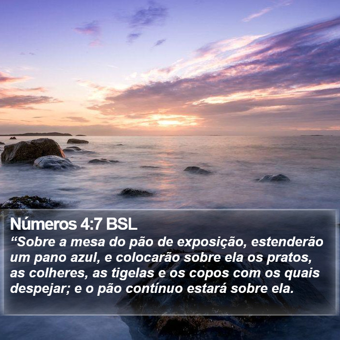 Números 4:7 BSL Bible Study