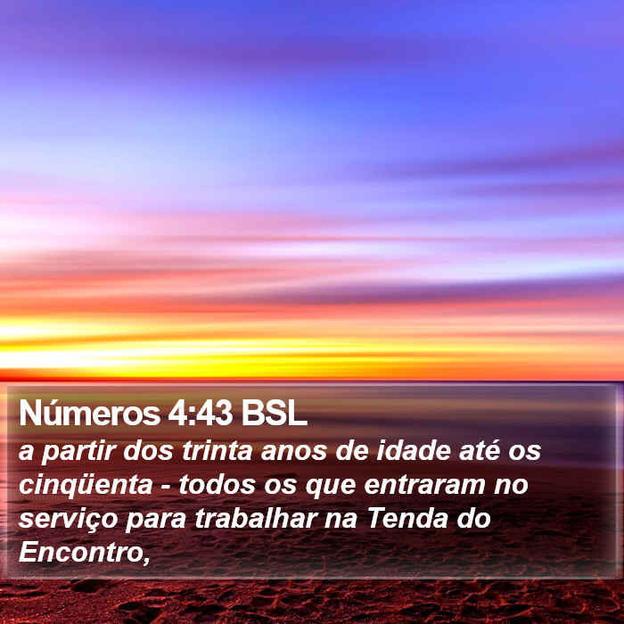 Números 4:43 BSL Bible Study