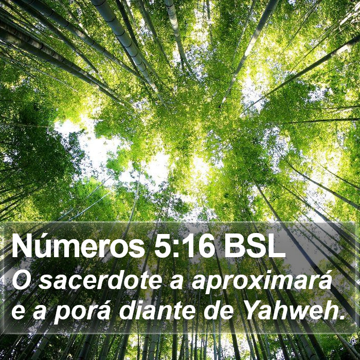 Números 5:16 BSL Bible Study