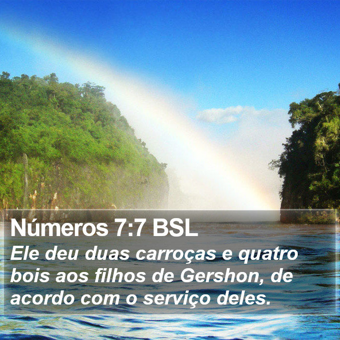 Números 7:7 BSL Bible Study