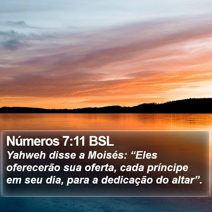 Números 7:11 BSL Bible Study