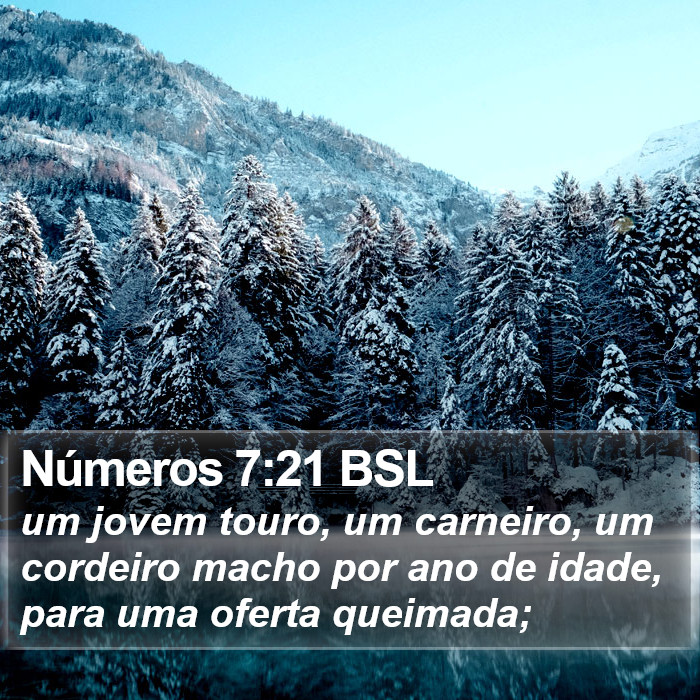 Números 7:21 BSL Bible Study