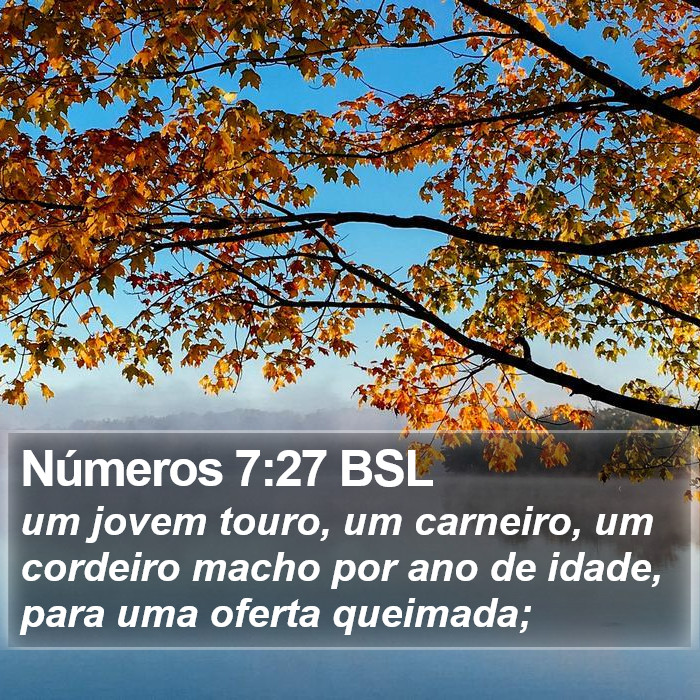 Números 7:27 BSL Bible Study