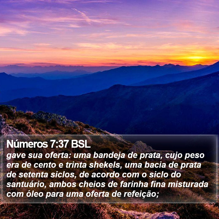 Números 7:37 BSL Bible Study