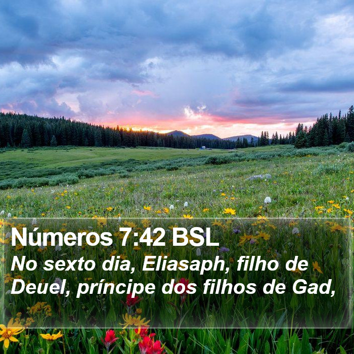 Números 7:42 BSL Bible Study