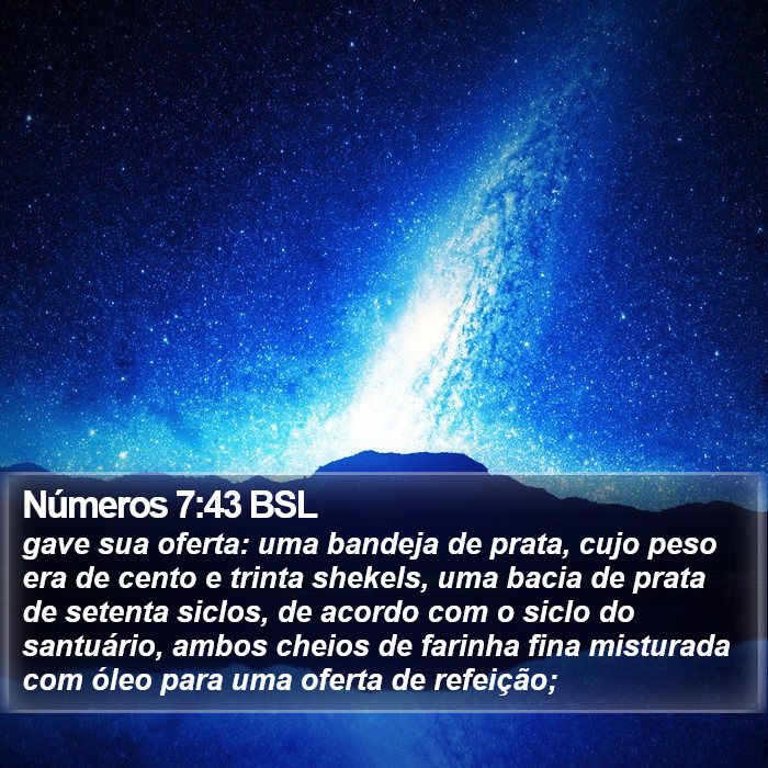 Números 7:43 BSL Bible Study