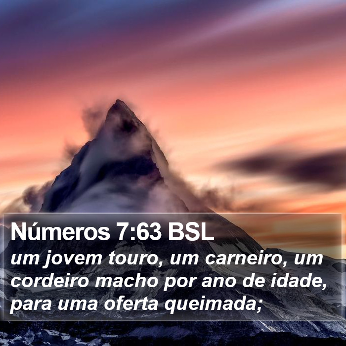 Números 7:63 BSL Bible Study