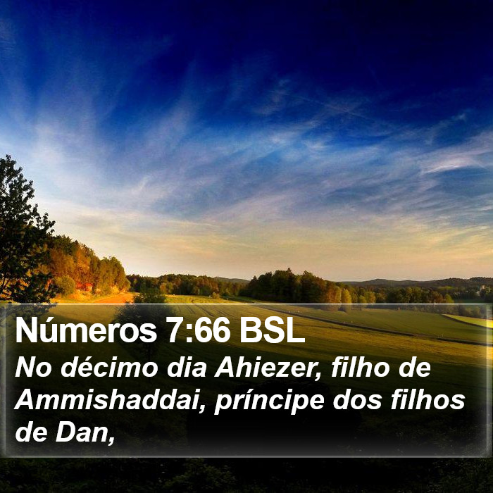 Números 7:66 BSL Bible Study