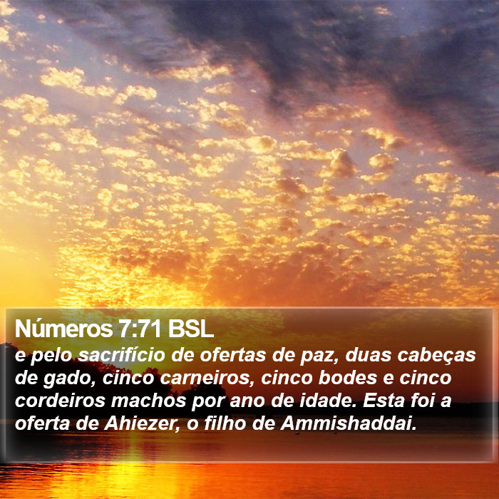 Números 7:71 BSL Bible Study