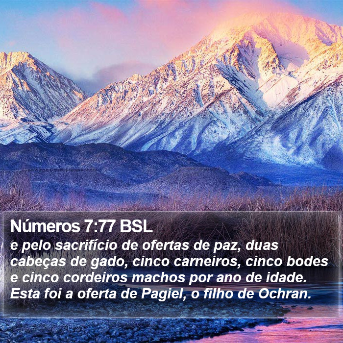 Números 7:77 BSL Bible Study