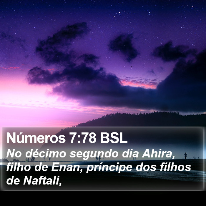 Números 7:78 BSL Bible Study