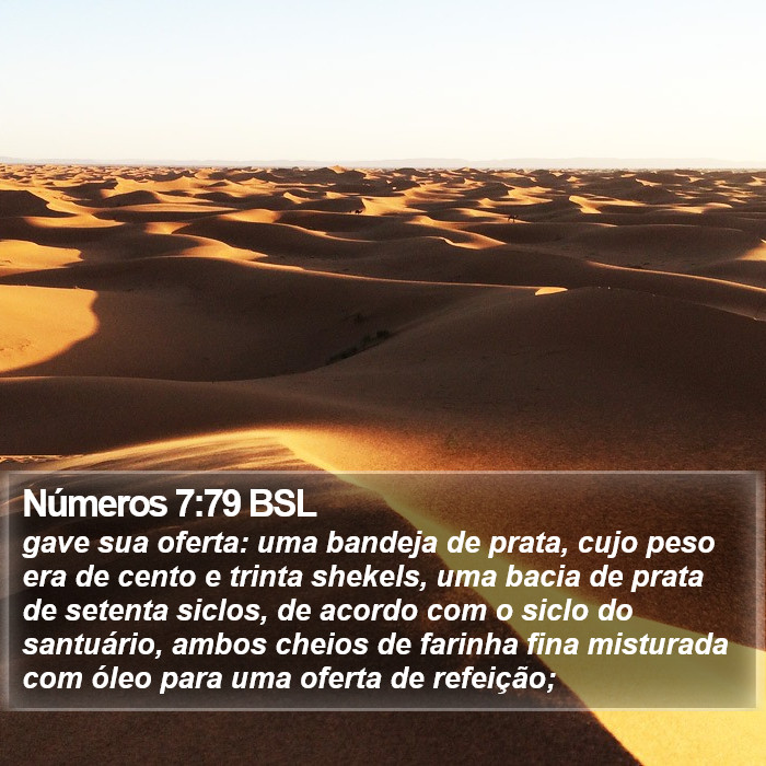 Números 7:79 BSL Bible Study