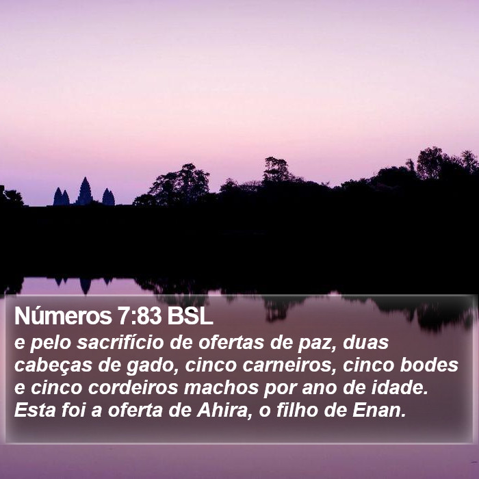 Números 7:83 BSL Bible Study