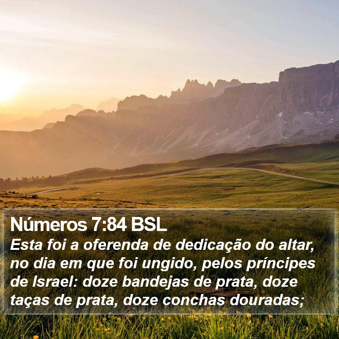 Números 7:84 BSL Bible Study