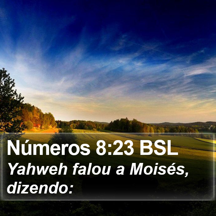 Números 8:23 BSL Bible Study
