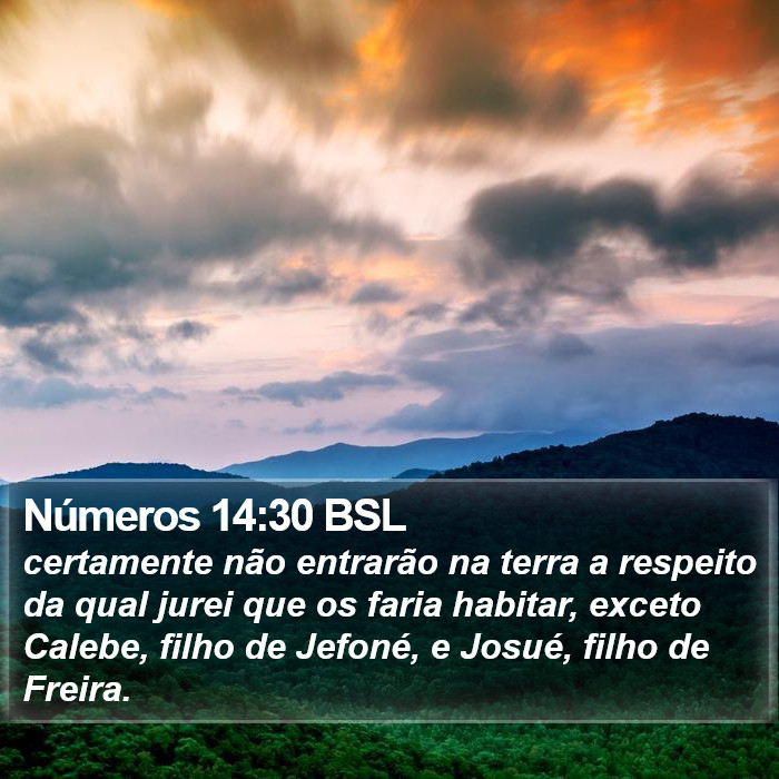 Números 14:30 BSL Bible Study