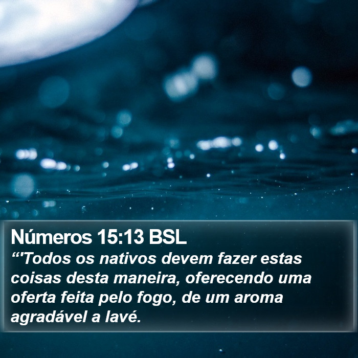 Números 15:13 BSL Bible Study