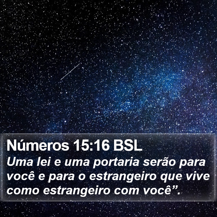 Números 15:16 BSL Bible Study