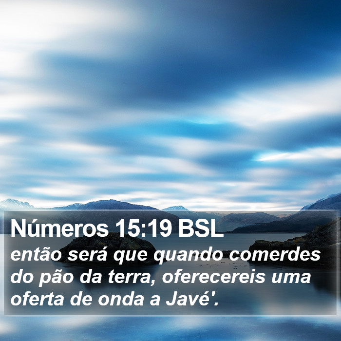 Números 15:19 BSL Bible Study