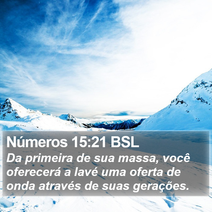 Números 15:21 BSL Bible Study