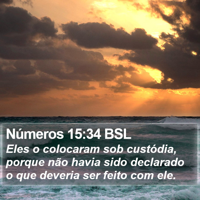 Números 15:34 BSL Bible Study