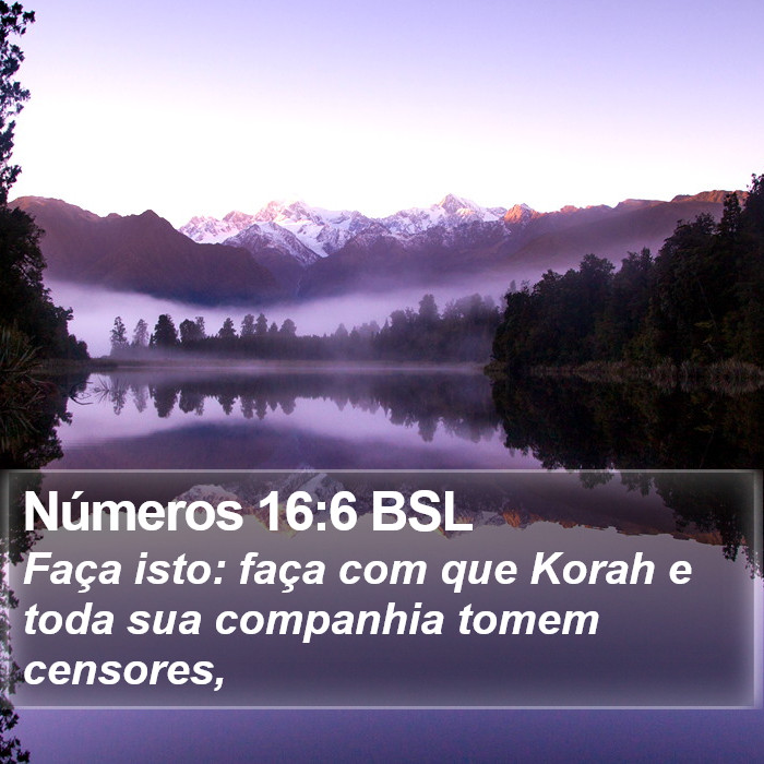 Números 16:6 BSL Bible Study