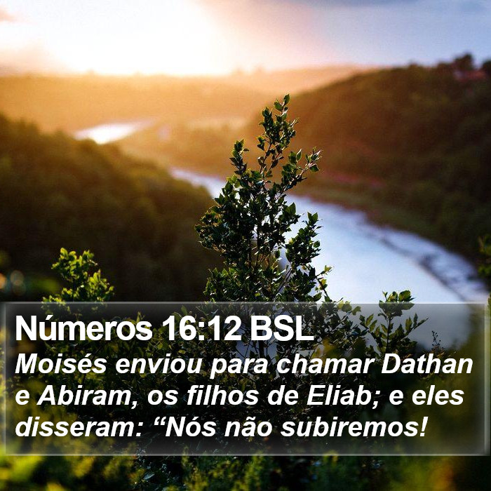 Números 16:12 BSL Bible Study