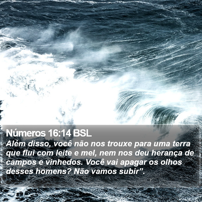 Números 16:14 BSL Bible Study