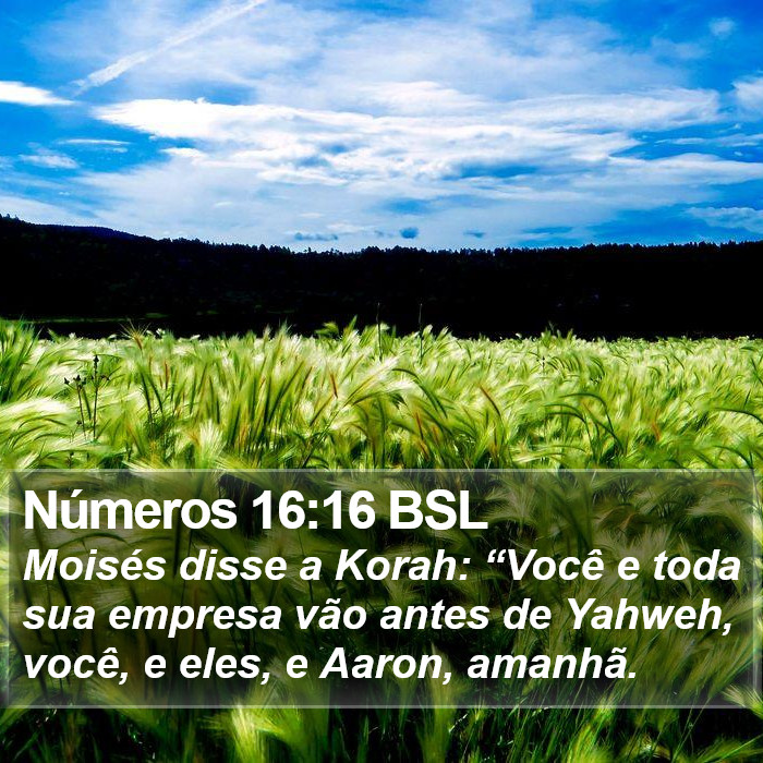 Números 16:16 BSL Bible Study