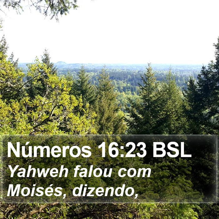 Números 16:23 BSL Bible Study