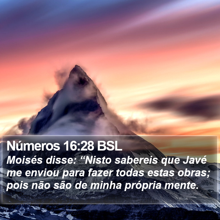 Números 16:28 BSL Bible Study