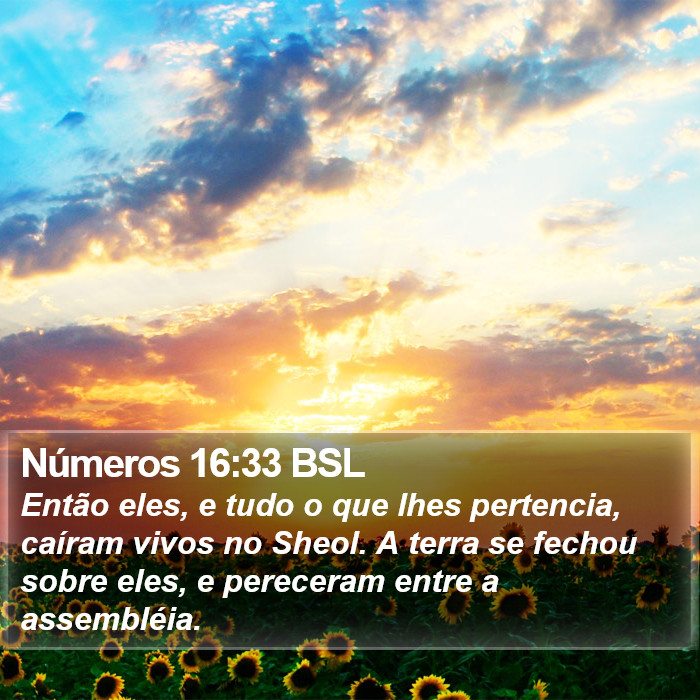 Números 16:33 BSL Bible Study