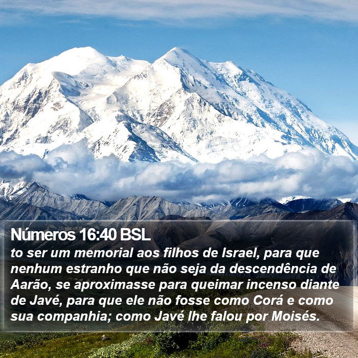 Números 16:40 BSL Bible Study