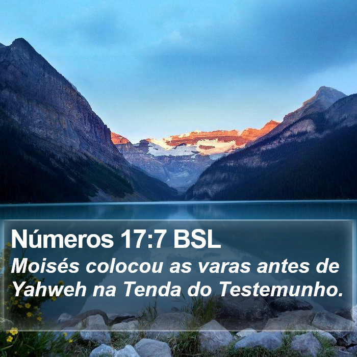Números 17:7 BSL Bible Study