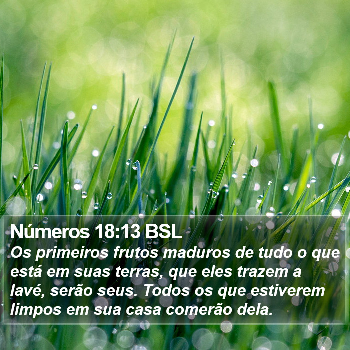 Números 18:13 BSL Bible Study