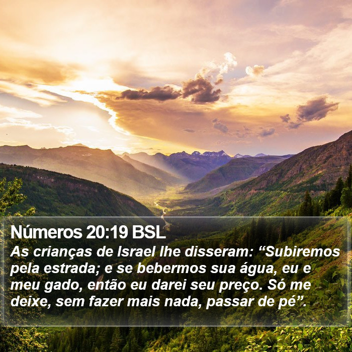 Números 20:19 BSL Bible Study