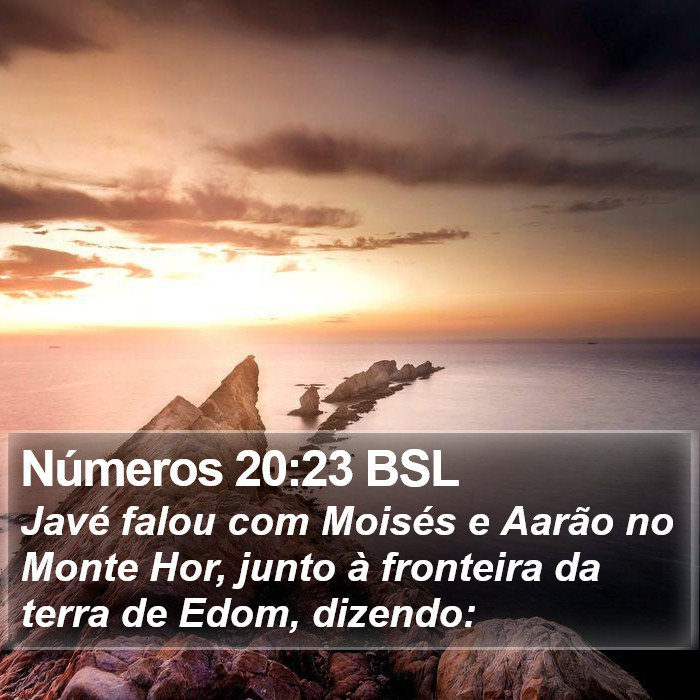 Números 20:23 BSL Bible Study